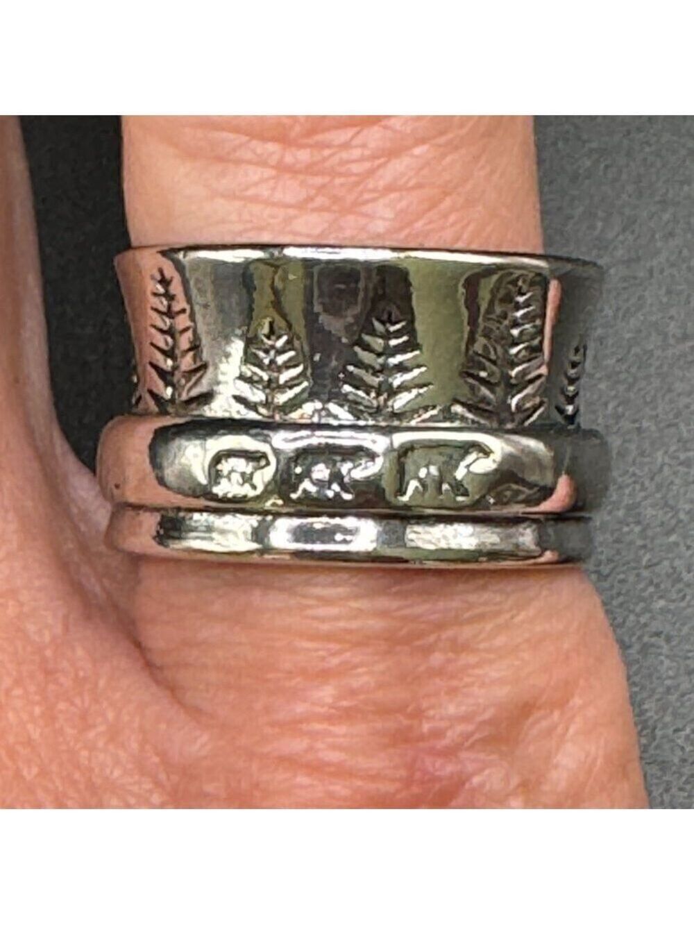 Boho Bear Landscape Mountain and Forest Ring #1372 - Picture 9 of 14